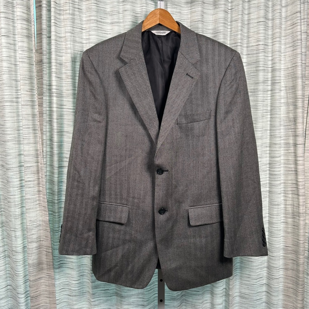 Joseph & Feiss International Lambswool Herringbone Blazer Jacket Size 38 Regular